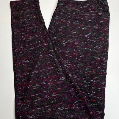 NEW LuLaRoe TC2 Leggings BLACK GRAY PURPLE GREEN Line SUBTLE Knit Linen Fleck